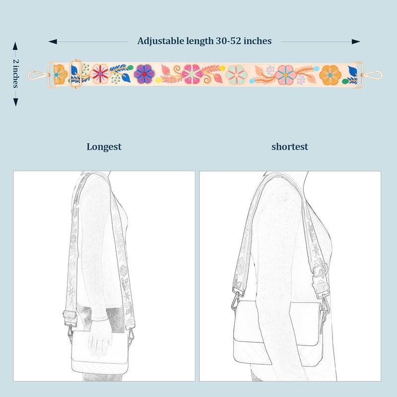 chushui Store Knit Purse Strap,Replacement Crossbody Wide Adjustable Shoulder Strap for Bag Handbag - Image 2